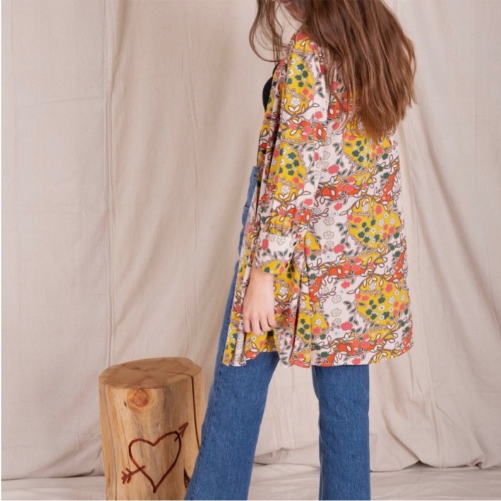 NWT Natural Life Twiggy Floral Dress Yellow Women’s Size Medium - Picture 5 of 11